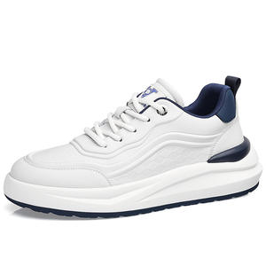 Novedad de Primavera para Hombre - Zapatos Deportivos Versátiles para Adolescentes - Zapatillas Blancas de Cuero Impermeables y Antideslizantes - Product Image 5