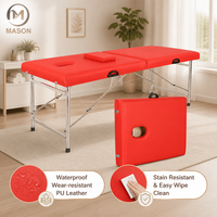 Table de soin spa pliable professionnelle moderne avec cadre en acier inoxydable, éponge haute densité, durable, confortable et portable pour salon
