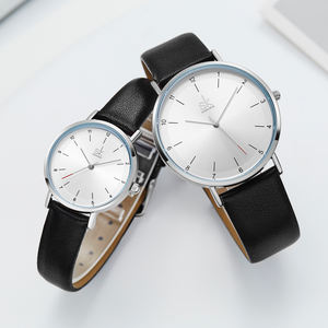 Shengke Relojes Sencillos para Pareja de Lujo para Enamorados Caja Ultrafina Correa de Cuero Relojes de Pulsera de Cuarzo Relojes de Regalo K8066G/L - Product Image 6