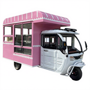 Tricycle alimentaire électrique multifonctionnel en acier inoxydable à 3 roues avec compartiments isothermes pour snacks, bonbons et glaces - Product Image 1