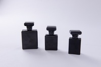 Luxe Clair et Noir 30ml 50ml 100ml Parfum Bouteille En Verre Carré Mat Givré Parfum Bouteille En Verre pour Cosmétiques