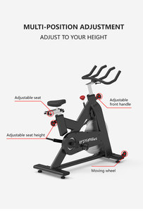 Cyclette per Allenamento Cardio, Attrezzatura Fitness di Alta Qualità per Palestra, <span class=keywords><strong>Spin</strong></span> <span class=keywords><strong>Bike</strong></span> Commerciale con <span class=keywords><strong>Volano</strong></span> da 20kg - Product Image 6