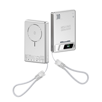 DB31 15W Chargeur Magnétique Sans Fil 22.5W PD avec Câble Lanière, Affichage Intelligent Tension Courant Température Cycle de Santé OEM