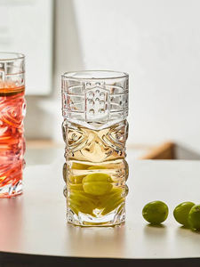 New Design Tiki Style Pattern Beer <strong>Glass</strong> Water <strong>Glass</strong> - Product Image 4