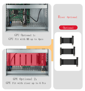<span class=keywords><strong>6U</strong></span> 19inch máy chủ công nghiệp Trường hợp với LCD cho EATX Mb 240 360 nước mát cho 4090 - Product Image 6