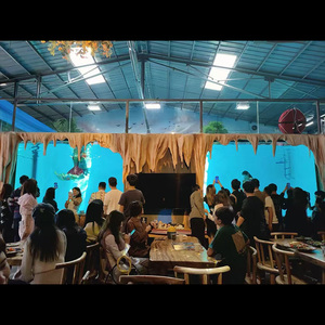 <span class=keywords><strong>Aquarium</strong></span> carré en acrylique à bord infini super épais pour restaurant et hôtel - Product Image 5