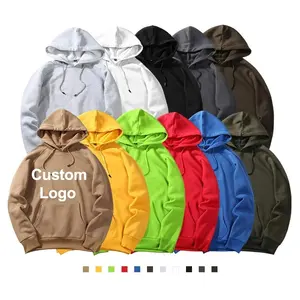 OEM 2024 High Quality Gym Wholesale Plain Hoodies In Bulk 3D Dtg Puff Print Custom Essentials Cut And Sew Hoodie Embroidery