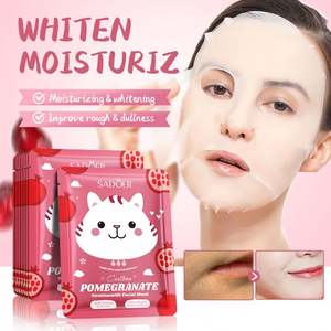 SADOER prix de gros soins de la peau feuille faciale masque plante naturelle fruits niacinamide grenade blanchissant feuille hydratante - Product Image 2