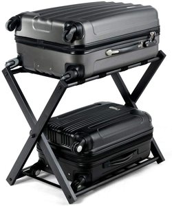 Portabagagli in Legno per Hotel, Stabile e Durevole, Supporto Pieghevole per Valigie, Organizzatore per Bagagli - Product Image 3