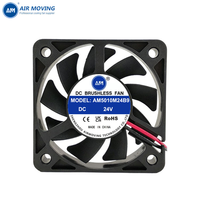 Kipas Buang Aksial DC Brushless Kecepatan Tinggi AM5010M24B9 50*50*10mm 12V/24V Listrik Rendah Kebisingan untuk Penggunaan Industri dengan Baling-Baling Plastik