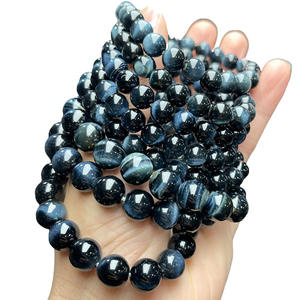 Pulsera de Ojo de Tigre Azul Natural de Alta Calidad 7A - Pulsera de Cristal Natural Hecha a Mano y Pulsera de Chakra y Cristal Curativo - Product Image 1