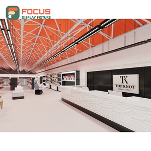 Luxury Human Hair Display Cabinet Glass Door Lockable Drawer Multi Tier Shelf Display Cabinet Fixture - Product Image 2