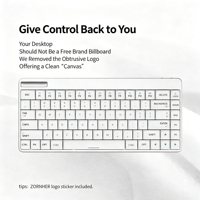 Teclado ZORNHER LK75 Ultimate Negro de Perfil Bajo, Tri-Modo, Carcasa de Aluminio, Estructura de Junta, Compatible con Computadoras Portátiles Mac Apple