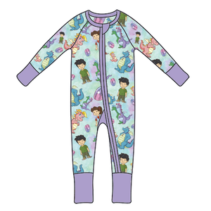 Versandfertige Maßgefertigte Baby-Bambus-Strampler und Schlafanzüge Verschiedene Drucke Gestrickter Stoff Glücksbox Baby-Pyjamas Mystery Box - Product Image 5