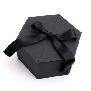 Plain Printed Magnetic Closure Flap Elegant Bespoke Paper Cardboard Gift <b>Boxes</b> With Ribbon for Sale - Product Image 1