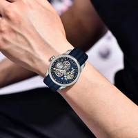 PD-YS022 Herrenuhren Tourbillon Skelett Mechanische Armbanduhr Herren Fluorkautschuk-Armband Automatikuhr für Männer Inklusive Box
