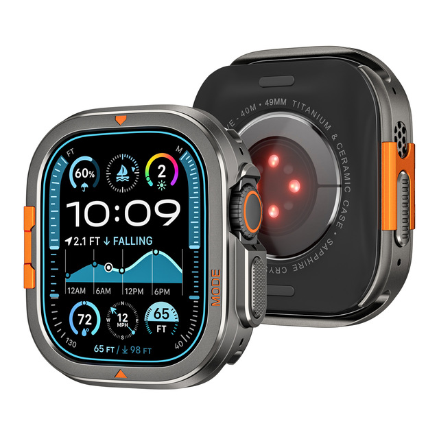 Luxury PC Bumper Case for Smartwatch Watch S10 46mm & Ultra 2 49mm Waterproof Zinc Alloy Anti-Fall Protective Case