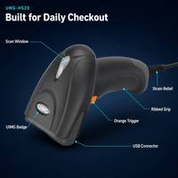 Lecteur de codes QR 2D filaire USB HID UIMG HS20 à déclenchement sensible pour la lecture de paiements mobiles en café