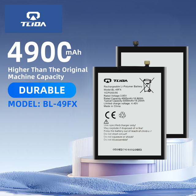 TLIDA 3.85V 5000mAh Rechargeable Battery for Tecno Infinix Hot 9 Pro BL-49FX 100% Zero Cycle Replacement