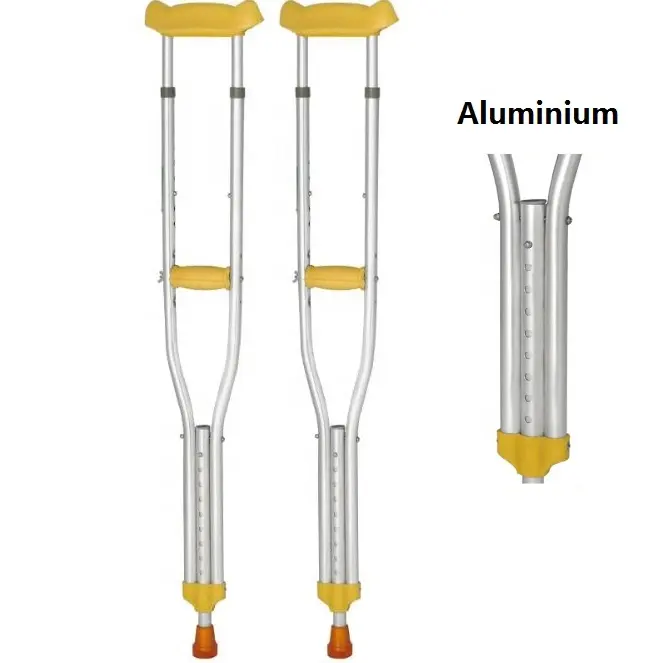 Manufacturers medical aluminum adjustable elderly hand walking crutches for sale