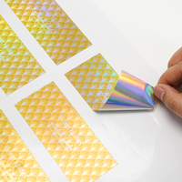 Etiqueta de Impresión Personalizada, Etiqueta Holográfica para Productos, Etiqueta Adhesiva Impermeable en Rollo, Etiqueta de Vinilo con Logotipo