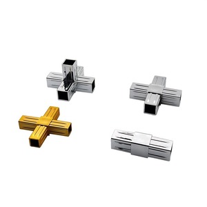 Connecteur de tube carré personnalisé en usine de haute qualité, 2, 3, 4, 5 voies, surface plaquée, 20 mm, 25 mm, 30 mm, connecteur de tube carré en plastique - Product Image 1