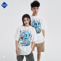 애니메이션 Yu Gi Oh T 셔츠 남성 하라주쿠 파란 눈 화이트 드래곤 그래픽 티셔츠 Streetwear 캐주얼 스타일 만화 탑스 티셔츠 100% 코튼