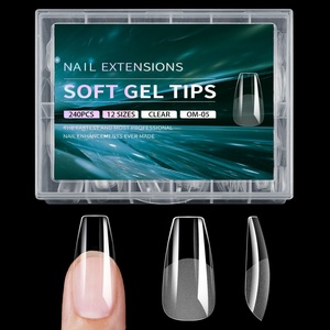 Puntas de Uñas Francesas Personalizadas, Semi-Transparentes, de Cobertura Completa, de Gel ABS Suave, para Extensión de Uñas, en Forma de Almendra, Stiletto, Cuadradas y Coffin - Product Image 6