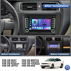 เครื่องเล่นมัลติมีเดียรถยนต์7 "พร้อมหน้าจอ GPS บนหน้าจอแสดงผลสำหรับ VW ที่นั่งกอล์ฟ Passat Jetta Beetle Toureos แอนดรอยด์ iOS - Product Image 2