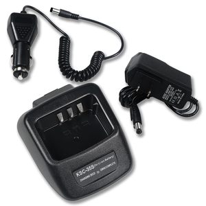 Chargeur KSC-35S avec <span class=keywords><strong>adaptateur</strong></span> secteur et chargeur de voiture DC 12V/24V compatible avec <span class=keywords><strong>Kenwood</strong></span> TK-2400 TK-3400 NX-1300 NX-1200 Radior - Product Image 1