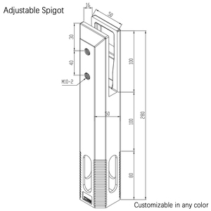 <span class=keywords><strong>Autran</strong></span> SSA2810M5 2205 Acero inoxidable diseño moderno piscina esgrima espejo vidrio pulido núcleo cuadrado taladro ajustable espiga Villa - Product Image 6