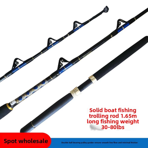 Canne à pêche en fibre <span class=keywords><strong>de</strong></span> verre robuste <span class=keywords><strong>de</strong></span> 165 cm pour la pêche en <span class=keywords><strong>bateau</strong></span>, pointe pleine, pour moulinet électrique, pêche en haute mer et sur les débris marins - Vente en gros - Product Image 1