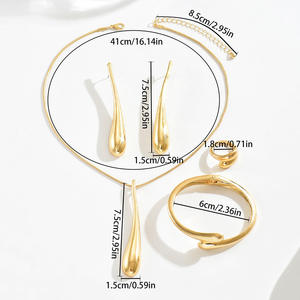 Juego de Joyería de Diseño de Lágrima Vintage de Aleación de Alta Calidad, Nuevo Diseño de Venta Caliente 2025, para Eventos y Bodas - Product Image 5