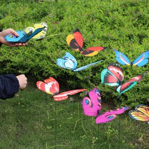 Wholesale Butterflies Garden Yard Planter Colorful Whimsical Butterfly Stakes <b>Outdoor</b> Decor Flower Pots Decoration - Product Image 3