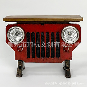 Illuminated Tabletop Ornament Blue <b>Car</b> Shape Rustic Design For Bedroom Living Room Decorative Purpose Synthetic Resins - Product Image 5