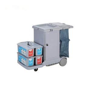 Carrito <span class=keywords><strong>de</strong></span> <span class=keywords><strong>Limpieza</strong></span> Multifuncional <span class=keywords><strong>de</strong></span> Aluminio y Plástico para Hostelería, Carro <span class=keywords><strong>de</strong></span> <span class=keywords><strong>Limpieza</strong></span> <span class=keywords><strong>de</strong></span> Lujo Ligero para Hotel - Product Image 5