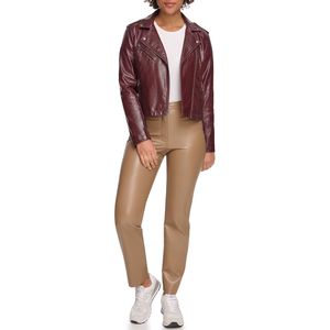 Chaquetas de Cuero Genuino de Alta Calidad para Mujer, Estilo Moderno con Cierre, Color Marrón, Chaquetas para Dama - Product Image 2