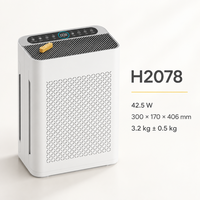 Purificateur d'air portable électrique HEPA double face avec aromathérapie pour grandes pièces, filtre lavable, affichage PM 2.5, silencieux