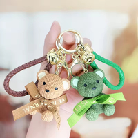 Porte-clés en résine ours très vendu, dessin animé mignon, porte-clés ours 3D, breloques pour sac, décoration, pendentif, cadeau