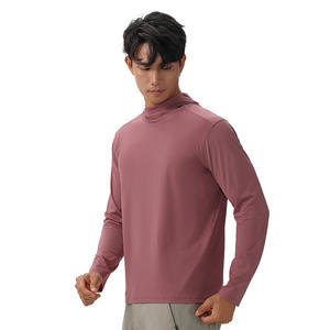 Vente en gros de sweat à capuche respirant et décontracté à séchage rapide pour hommes de grande taille haut de sport - Product Image 2