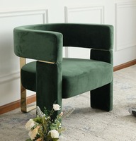 Fauteuil individuel moderne et minimaliste, rembourrage en tissu, pieds en métal, fauteuil de loisirs pour chambre à coucher, écologique, durable, canapé décontracté