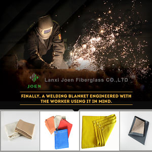 Сварочное противопожарное одеяло HT800, черное золотистое тяжелое покрытое акриловым покрытием сварочное одеяло из стекловолокна с люверсом - Product Image 5