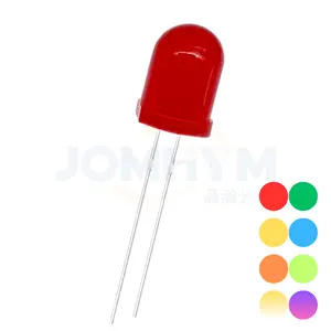 JOMHYM LED DIP de alto brillo de alta potencia, azul, rojo, verde, amarillo, ámbar, blanco, 8mm, 10mm, 12mm, orificio pasante redondo difuso