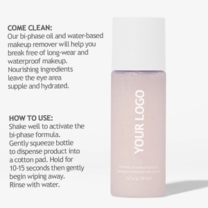 Disesuaikan 2 in 1 Makeup menghapus pembersih minyak dan air untuk wajah grosir Label pribadi menghapus air Makeup - Product Image 4