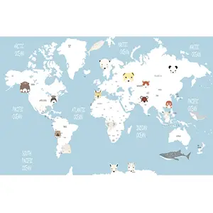 トレンディで組み立てが簡単な壁紙世界地図を購入 Alibaba Com