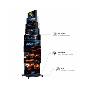 New Arrival cơ khí <span class=keywords><strong>LED</strong></span> hiển thị 10 lớp 2 khuôn mặt <span class=keywords><strong>LED</strong></span> Poster trong nhà xoay bảng quảng cáo - Product Image 1