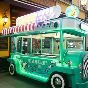 Gerobak Makanan Listrik Roda Empat/Truk Makanan Mobile, Cocok untuk Lokasi Seperti Taman, Kafe, dan Kios Makanan. - Product Image 1