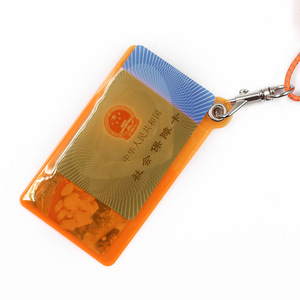 Porte-carte en PVC transparent, tour de cou fluorescent, porte-carte tendance, porte-carte d'identité, étiquette de vêtement, motifs imprimables. - Product Image 5