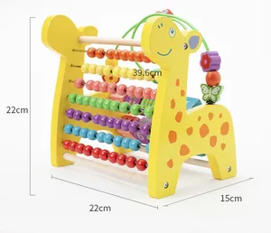 Otros Juguetes Educativos Wooden Animal Giraffe Abacus Beads Maze Counting Game For Kids