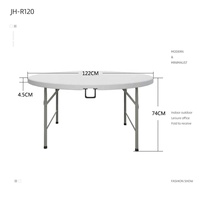 Pince à table ronde de réception, de 200cm, offre spéciale